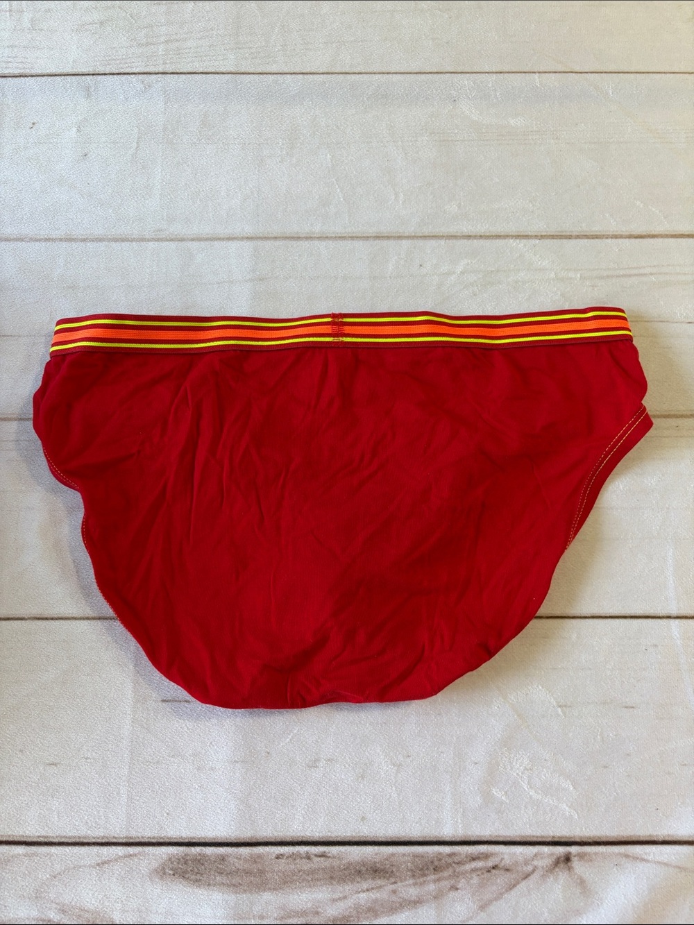 Andrew Christian Striped Waistband Briefs Pack - Blue, Red, Navy - Picture 10 of 10